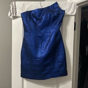 DO+BE Metallic Blue mini dress